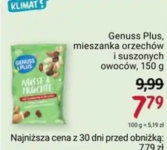 Rossmann Genuss Plus, mieszanka orzechów i suszonych owoców, 150 g oferta