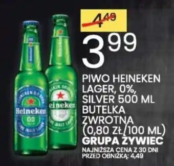 Wafelek PIWO HEINEKEN LAGER, 0%, SILVER 500 ML oferta