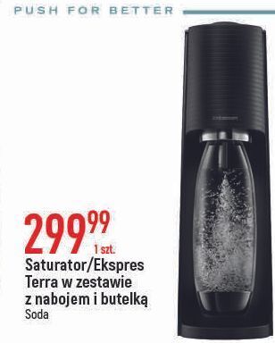 E.Leclerc Saturator ekspres crystak black + 2 butelki sodastream oferta