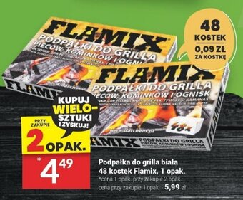 Twój Market Podpałka do grilla biała 48 kostek Flamix, 1 opak. oferta
