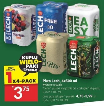 Twój Market Piwo Lech, 4 x 500 ml oferta