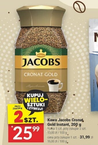 Twój Market Kawa Jacobs Cronat Gold Instant, 200 g oferta