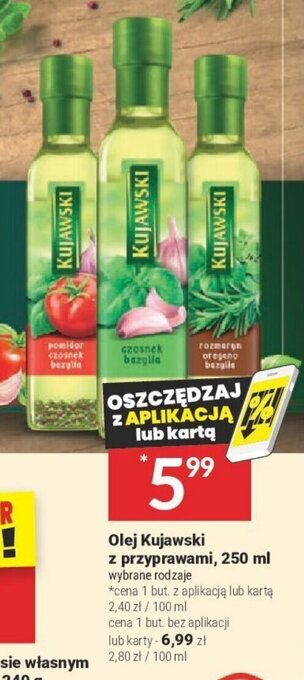 Twój Market Olej Kujawski z przyprawami, 250 ml oferta
