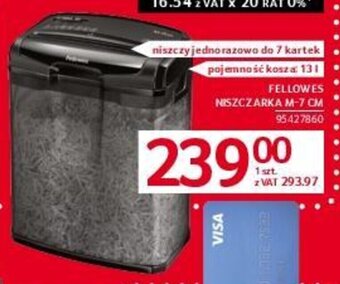 Selgros FELLOWES NISZCZARKA M-7 CM oferta
