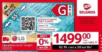 Selgros TELEWIZOR LED 55" 55UQ75 oferta