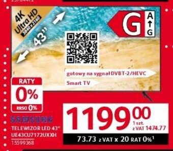 Selgros SAMSUNG TELEWIZOR LED 43" UE43CU7172UXXH oferta