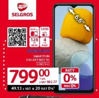 Selgros Samsung SMARTFON GALAXY M23 5G oferta