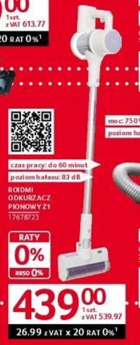 Selgros ROIDMI ODKURZACZ PIONOWY Z1 oferta