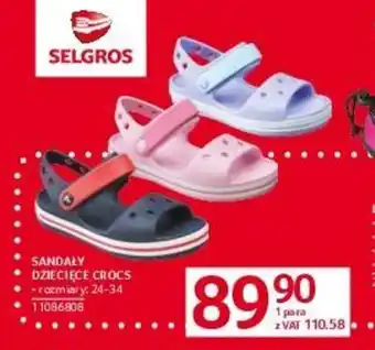 Selgros SANDAŁY DZIECIĘCE CROCS - rozmiary: 24-34 oferta