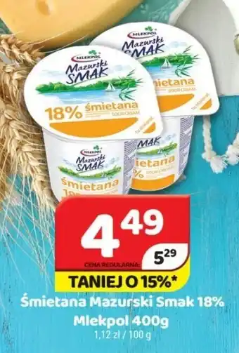 Delfin Śmietana Mazurski Smak 18% Mlekpol 400g oferta