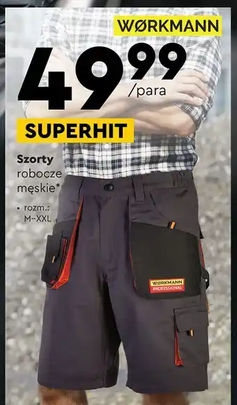 Biedronka Szorty męskie rozm. m-xxl workmannn oferta