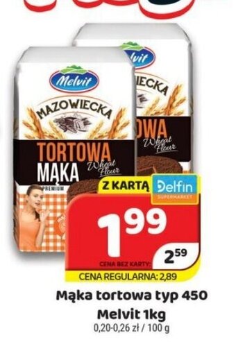 Delfin Mąka tortowa typ 450 Melvit 1kg oferta