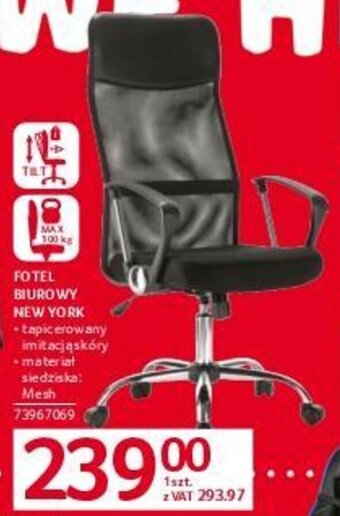 Selgros FOTEL BIUROWY FARINA STEEL + tapicerowany oferta