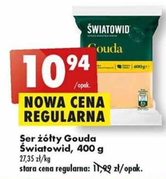 Biedronka Ser żółty Gouda Światowid, 400 g oferta