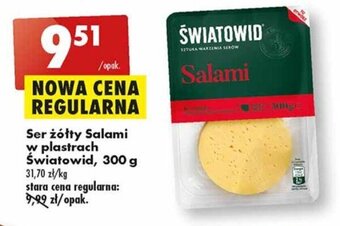 Biedronka Ser żółty Salami w plastrach Światowid, 300 g oferta