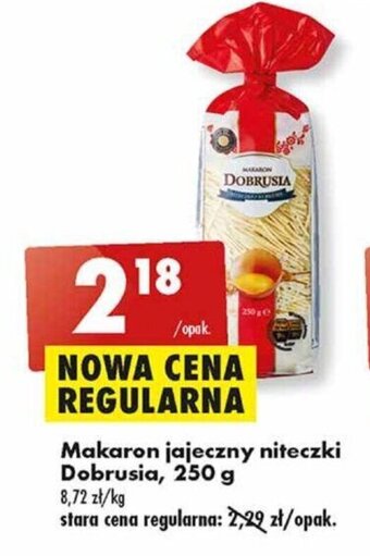 Biedronka Makaron jajeczny niteczki Dobrusia, 250 g oferta