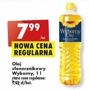 Biedronka Olej słonecznikowy Wyborny, 1 l oferta