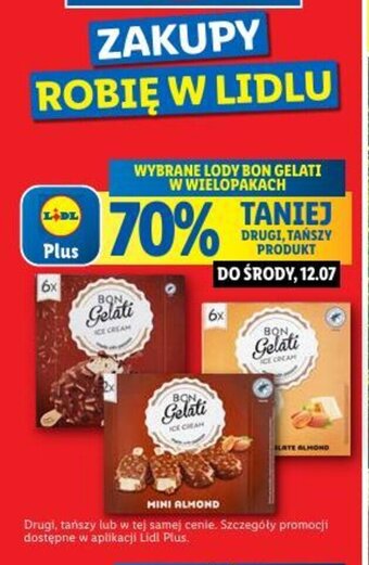 Lidl Bon Gelati Wybrane lody w wielopakach oferta