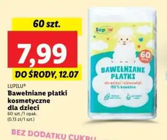 Lidl LUPILU Bawełniane płatki kosmetyczne dla dzieci oferta