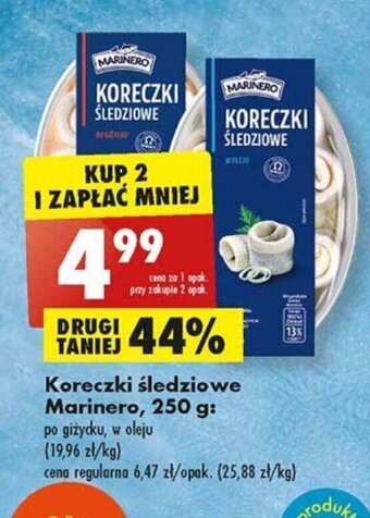 Biedronka Koreczki śledziowe Marinero, 250 g oferta