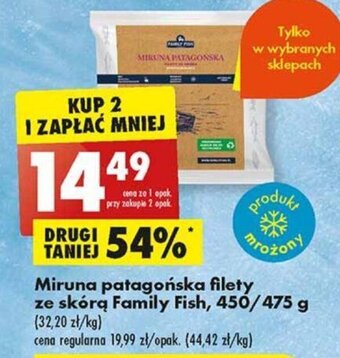 Biedronka Miruna patagońska filety ze skórą Family Fish, 450/475 g oferta