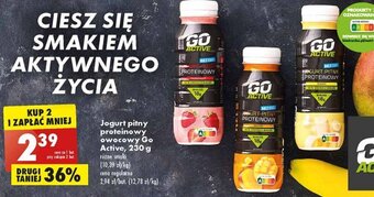 Biedronka Jogurt pitny proteinowy owocowy Go Active, 230 g oferta