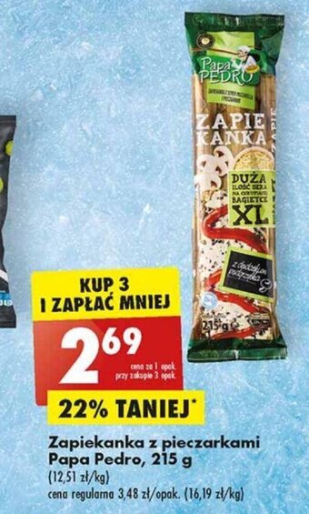 Biedronka Zapiekanka z pieczarkami Papa Pedro, 215 g oferta