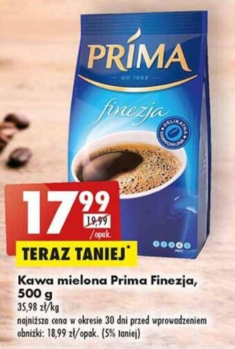 Biedronka Kawa mielona Prima Finezja, 500 g oferta