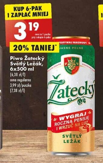 Biedronka Piwo Žatecký Světlý Ležák, 500 ml oferta