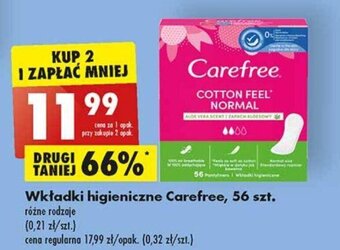 Biedronka Wkładki higieniczne Carefree, 56 szt. oferta