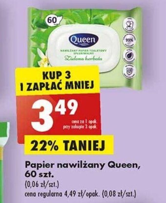 Biedronka Papier nawilżany Queen, 60 szt. oferta