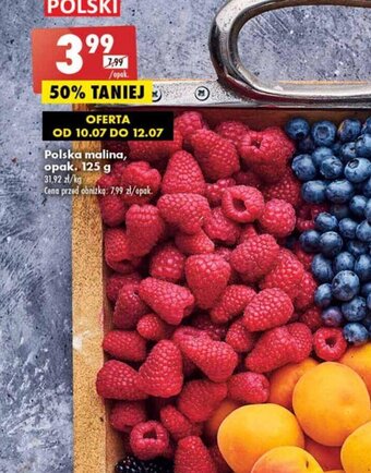 Biedronka Polska malina, 125g oferta