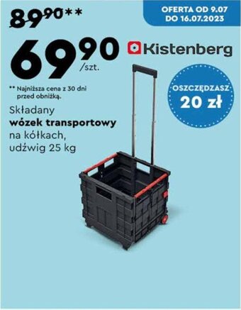 Biedronka Składany wózek transportowy na kółkach, udźwig 25 kg oferta
