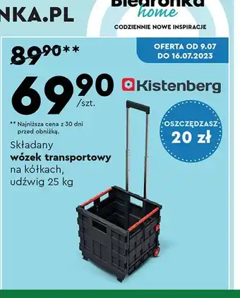 Biedronka Wózek transportowy składany 25 kg oferta