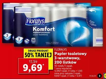 Lidl Papier toaletowy 3-warstwowy, 200 listków oferta