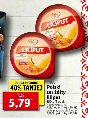 Lidl Polski ser żółty liliput oferta