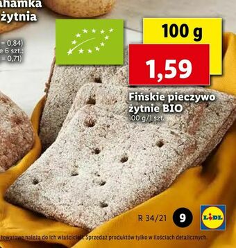 Lidl Fińskie pieczywo żytnie BIO oferta