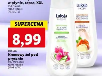 Lidl Żel pod prysznic masło shea i olejek jojoba luksja silk care oferta