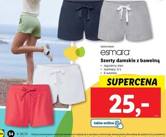 Lidl Szorty damskie rozm. s-l esmara oferta
