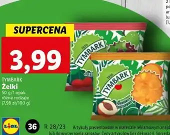 Lidl Żelki jabłko-wiśnia tymbark 1936 oferta