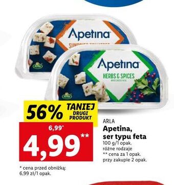 Lidl Ser feta z suszonymi pomidorami arla apetina oferta