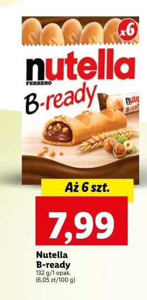 Lidl Chlebki z nadzieniem nutella b-ready oferta