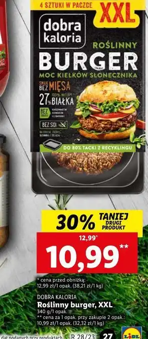 Lidl Burger roślinny dobra kaloria oferta