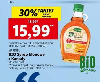 Lidl Syrop klonowy bio maribel oferta