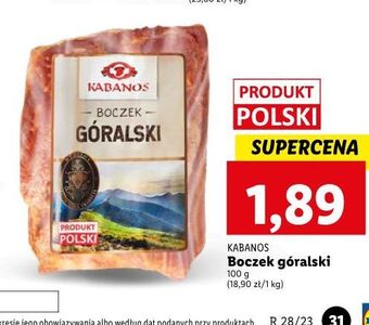Lidl Boczek góralski kabanos oferta