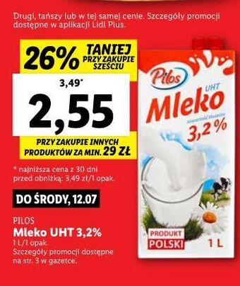Lidl Mleko 3.2% pilos oferta