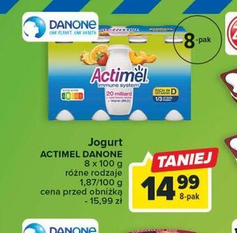 Carrefour Jogurt wieloowocowy danone actimel oferta