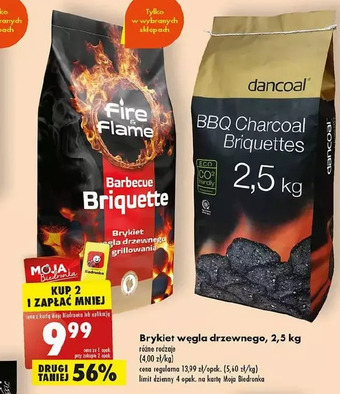 Biedronka Brykiet grillowy fire & flame oferta