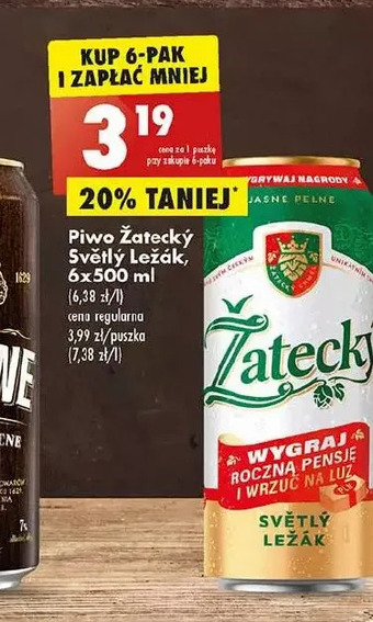 Biedronka Piwo zatecky svetly lezak oferta