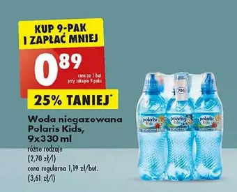 Biedronka Woda niegazowana polaris kids oferta